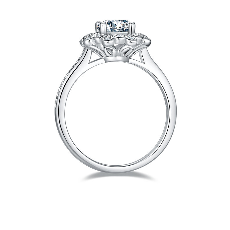 1CT Moissanite Ring In Sterling Silver