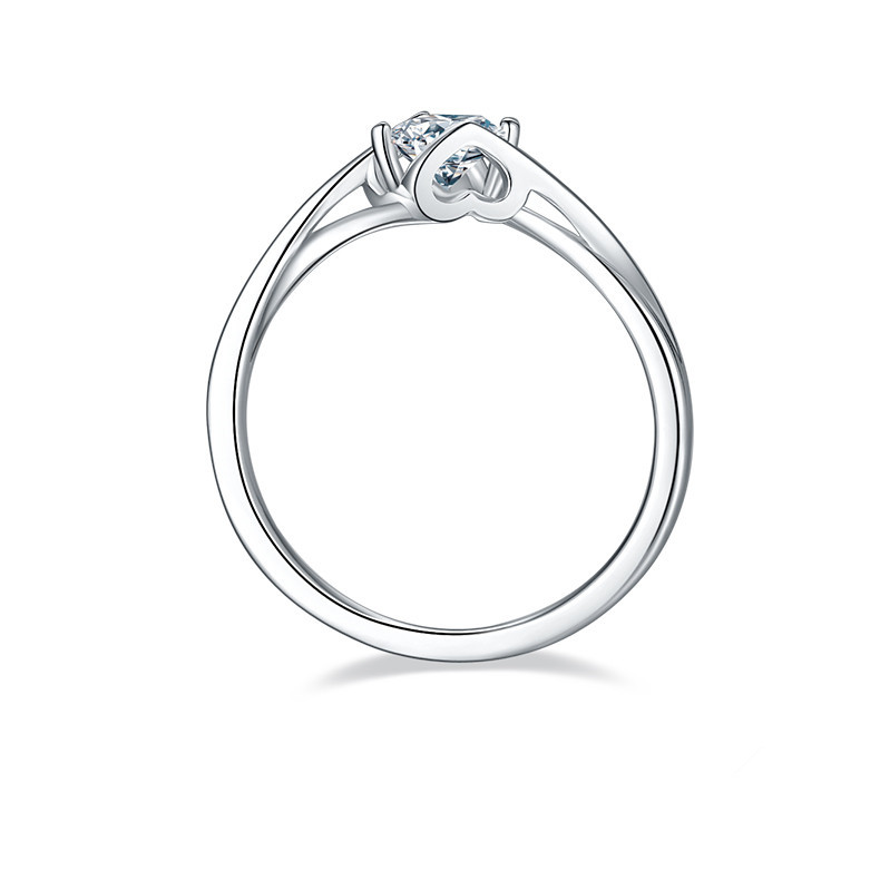 0.5CT Moissanite Ring In Sterling Silver