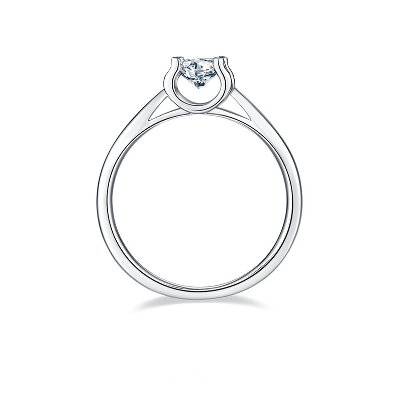 0.5CT Moissanite Ring In Sterling Silver