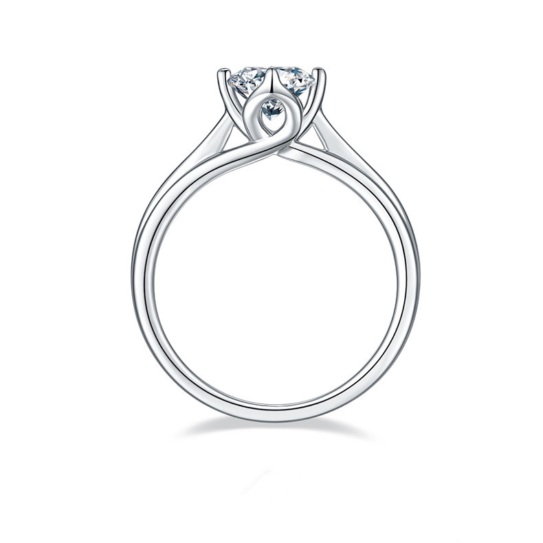 1CT Moissanite Ring In Sterling Silver