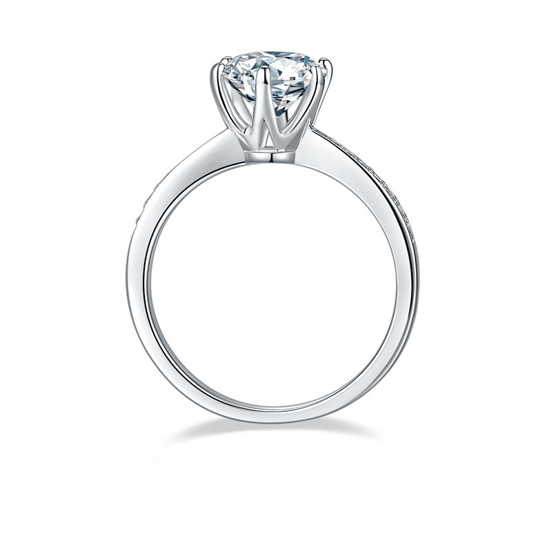 1.5CT Moissanite Ring In Sterling Silver