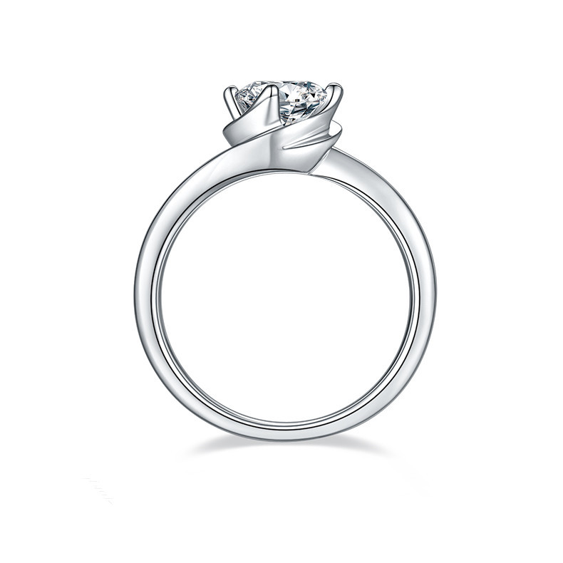 1CT Moissanite Ring In Sterling Silver