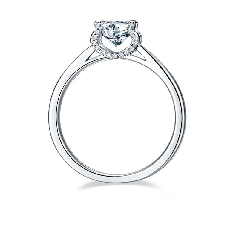 1CT Moissanite Ring In Sterling Silver