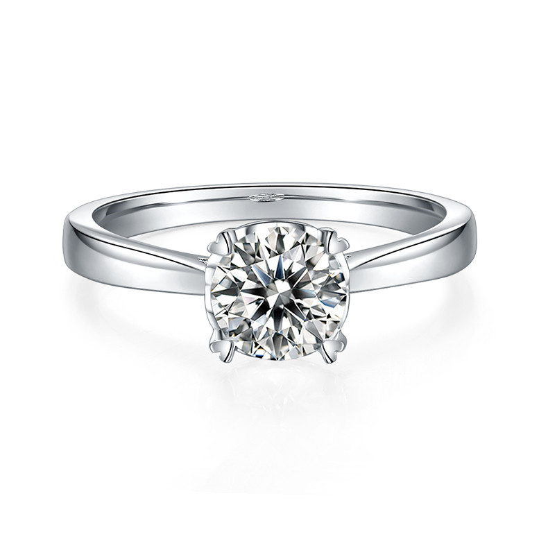 1CT Moissanite Ring In Sterling Silver