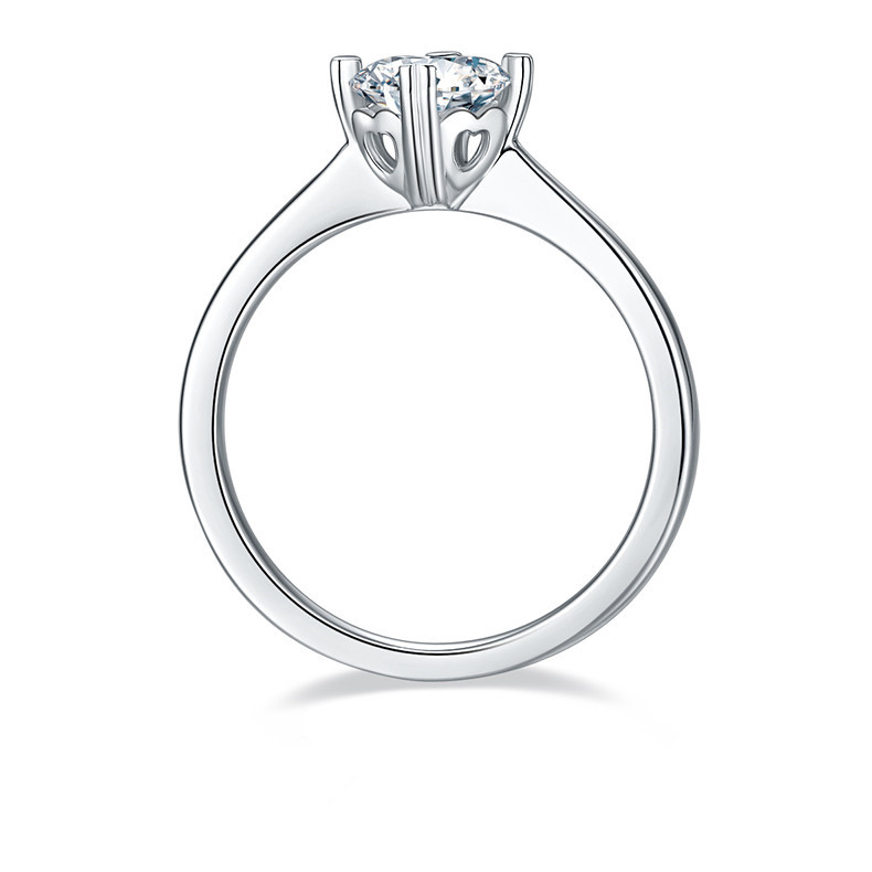 1CT Moissanite Ring In Sterling Silver