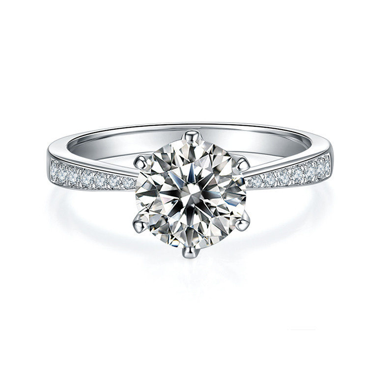 1.5CT Moissanite Ring In Sterling Silver