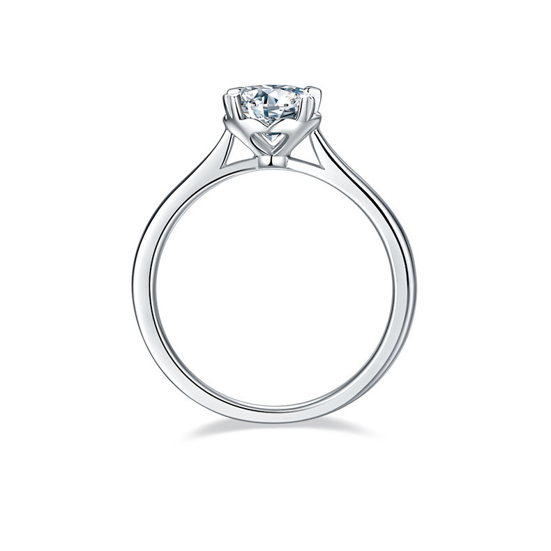 1CT Moissanite Ring In Sterling Silver