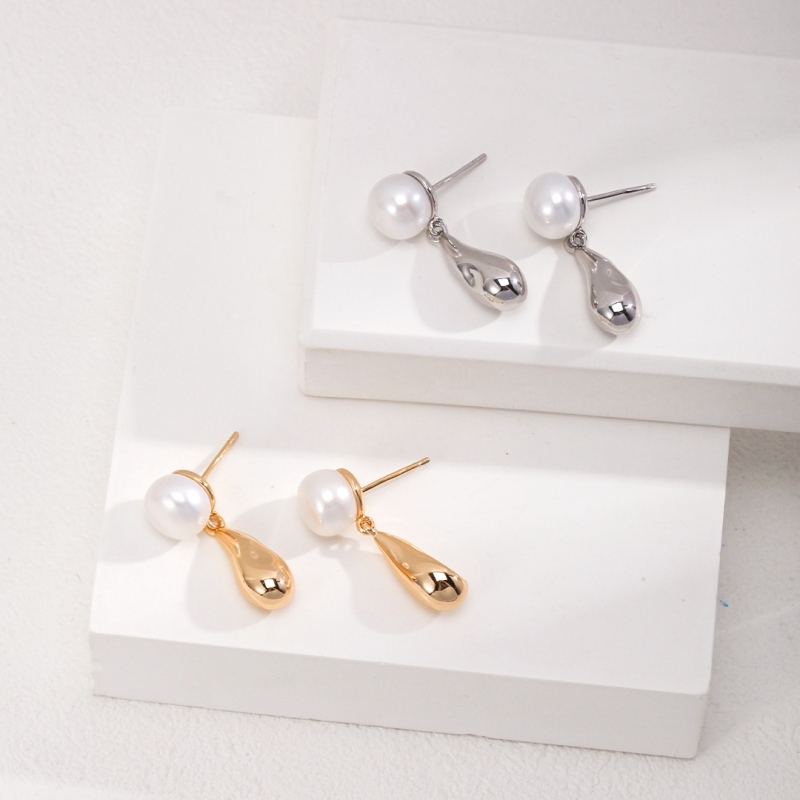 Natural Pearl Sterling Silver Earrings