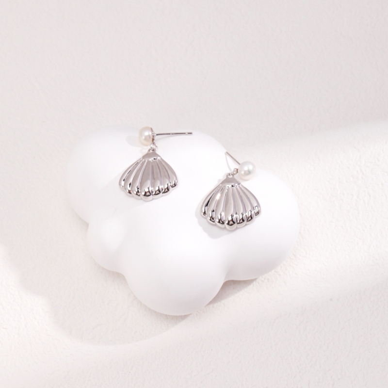 Natural Pearl Sterling Silver Earrings