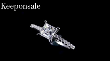 1CT Moissanite Ring In Sterling Silver