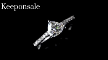 1CT Moissanite Ring In Sterling Silver