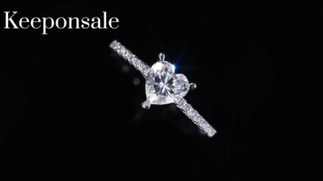 1CT Moissanite Ring In Sterling Silver