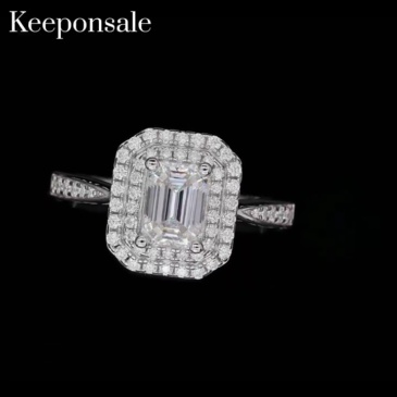 1CT Moissanite Ring In Sterling Silver