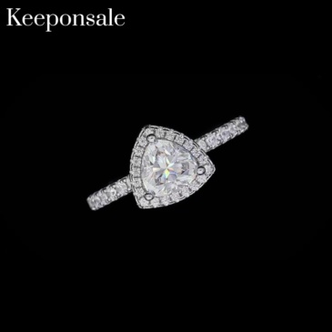 1CT Moissanite Ring In Sterling Silver