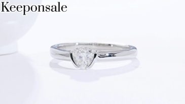 0.5CT Moissanite Ring In Sterling Silver