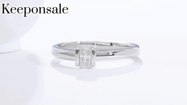 0.5CT Moissanite Ring In Sterling Silver