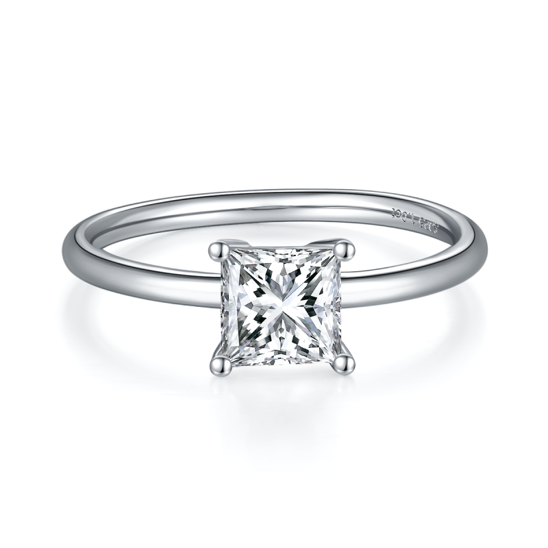 1CT Moissanite Ring In Sterling Silver