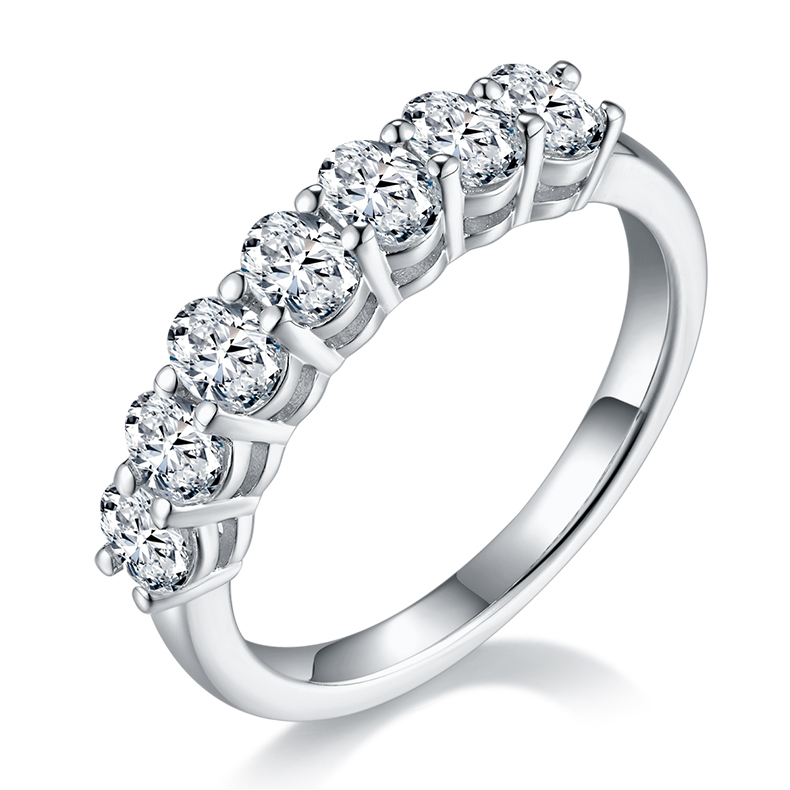 2.1CT Moissanite Ring In Sterling Silver