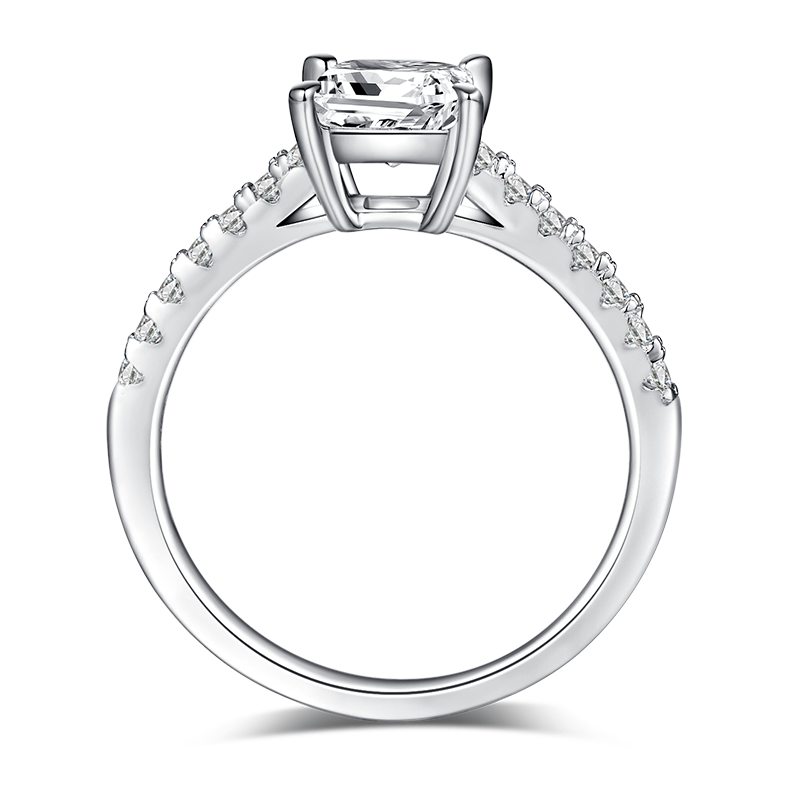 1CT Moissanite Ring In Sterling Silver