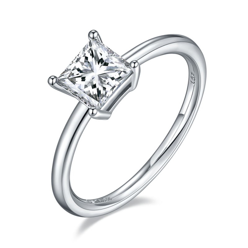 1CT Moissanite Ring In Sterling Silver