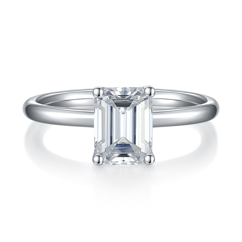 2CT Moissanite Ring In Sterling Silver