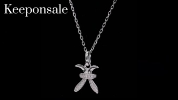 Zodiac Star Sign "Pisces" Moissanite Sterling Silver Necklace