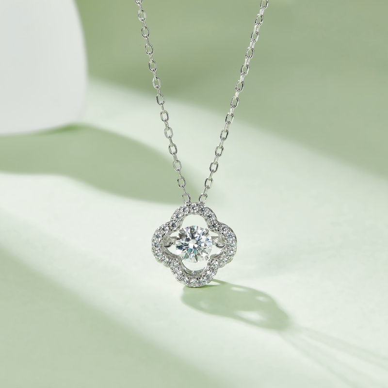 0.5CT Moissanite Sterling Silver Necklace