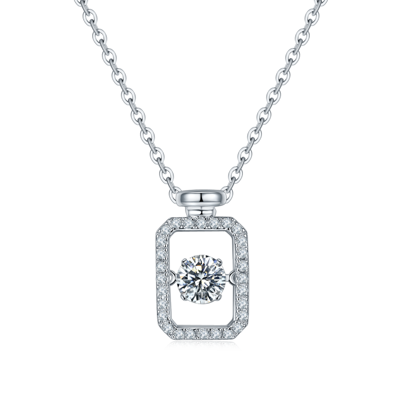 0.5CT Moissanite Sterling Silver Necklace