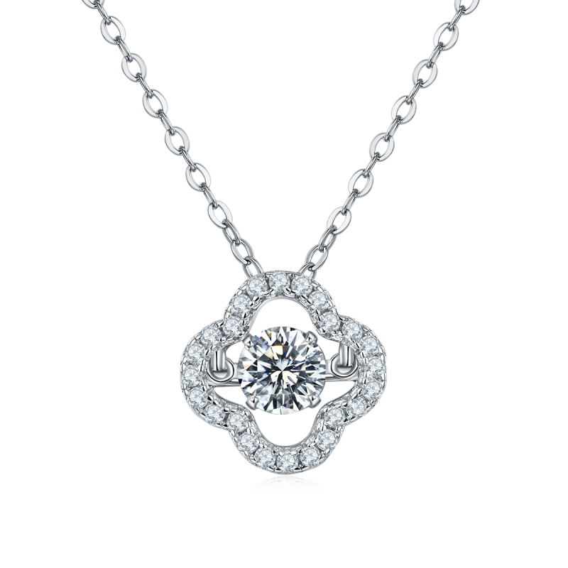 0.5CT Moissanite Sterling Silver Necklace