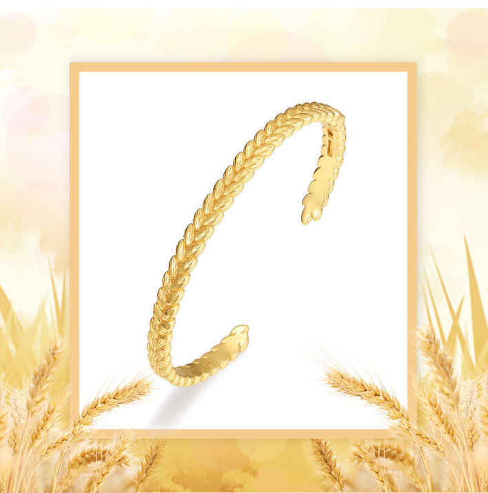 Wheat Sterling Silver Bracelet