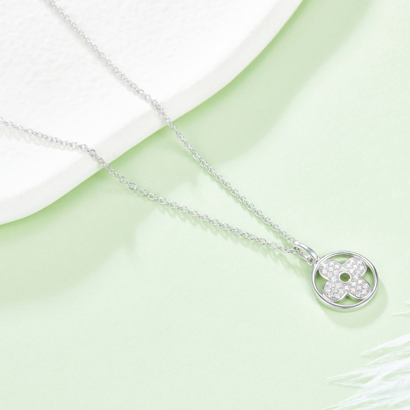 Moissanite Sterling Silver Necklace