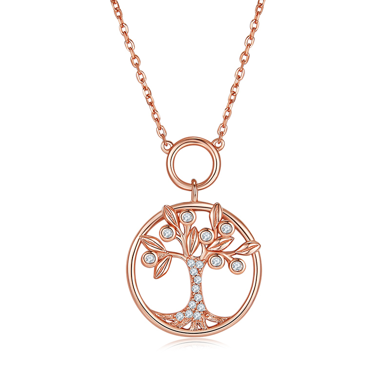 Life Tree Moissanite Sterling Silver Necklace