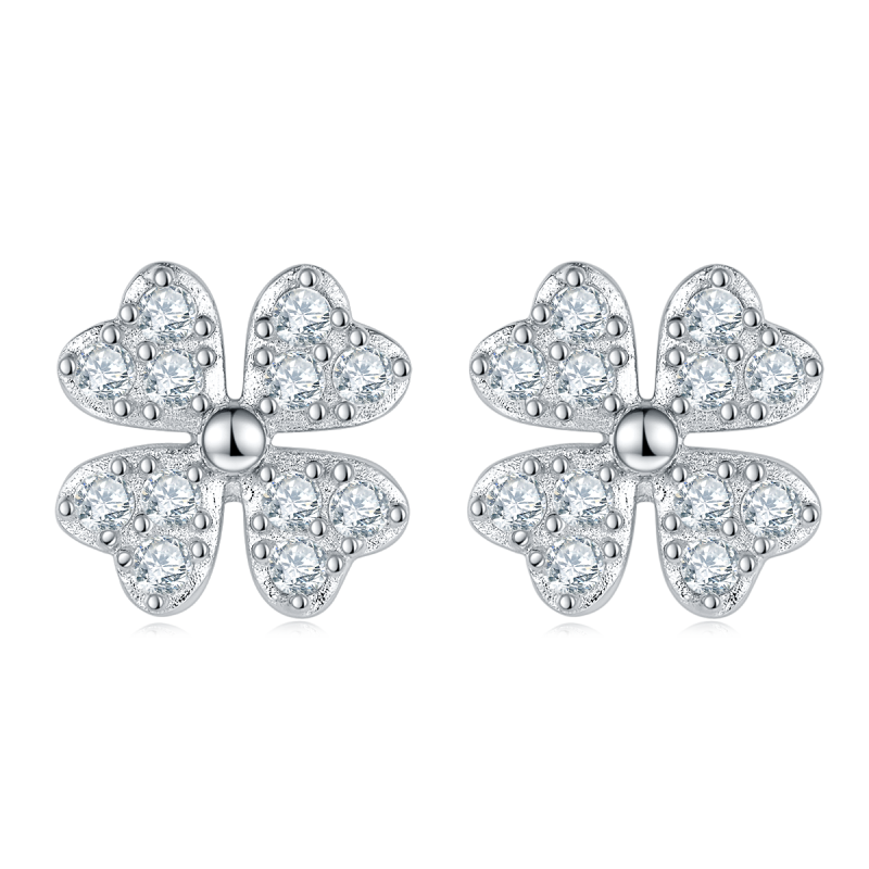 Butterfly Moissanite Sterling Silver Earrings