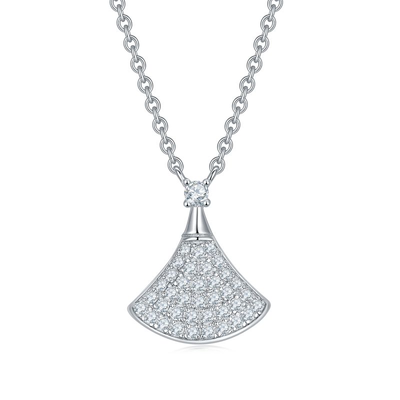 Moissanite Sterling Silver Necklace