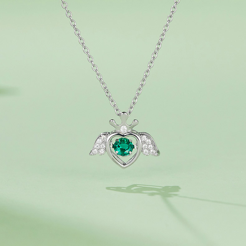 Emerald Sterling Silver Necklace