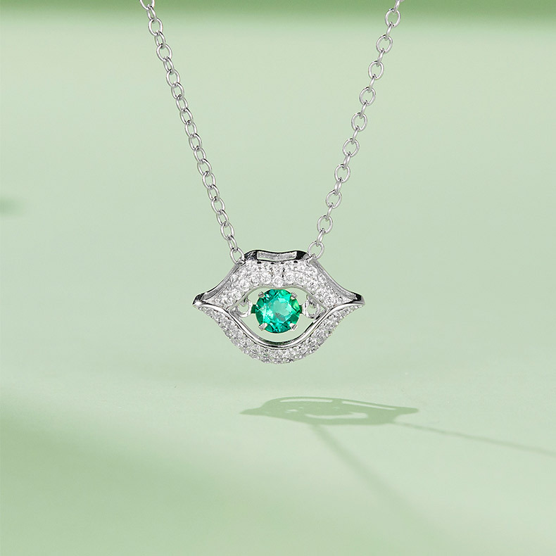 Emerald Sterling Silver Necklace