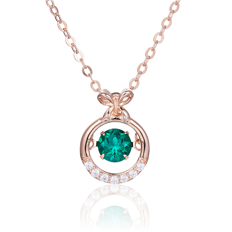 Emerald Sterling Silver Necklace