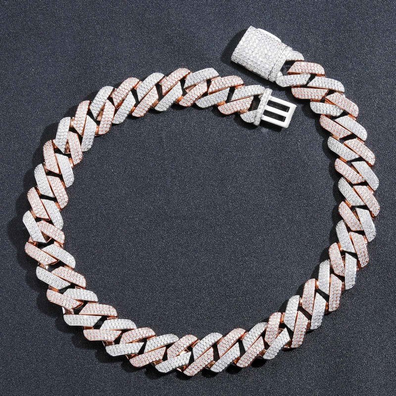 20mm 3-Row Cuban Bracelet/Chain