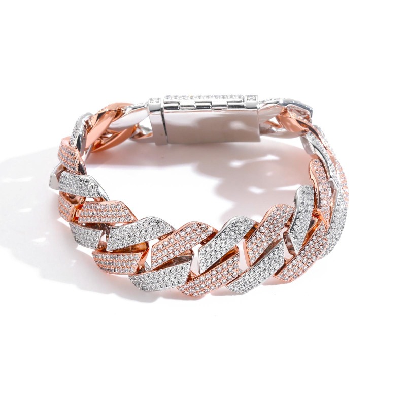 20mm 3-Row Cuban Bracelet/Chain