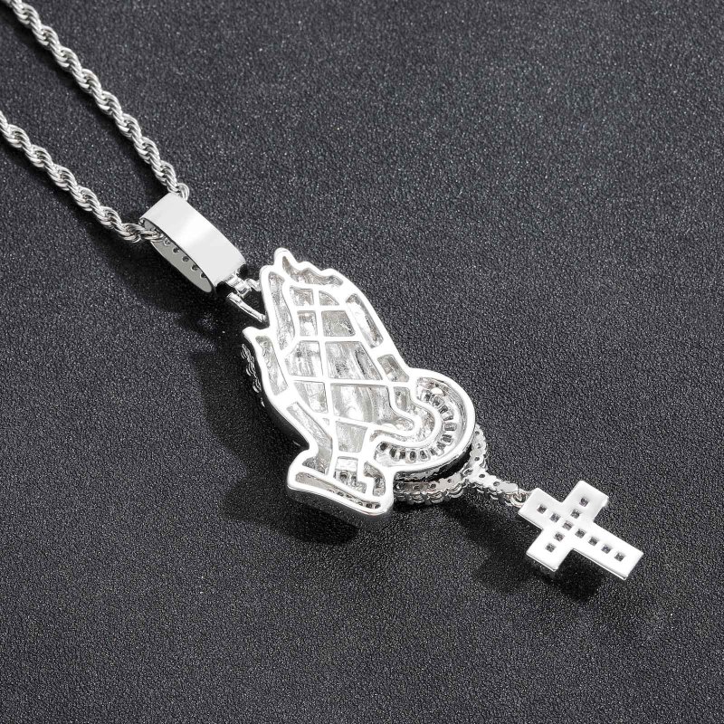 Prayer Cross pendant With Free Rope Chain