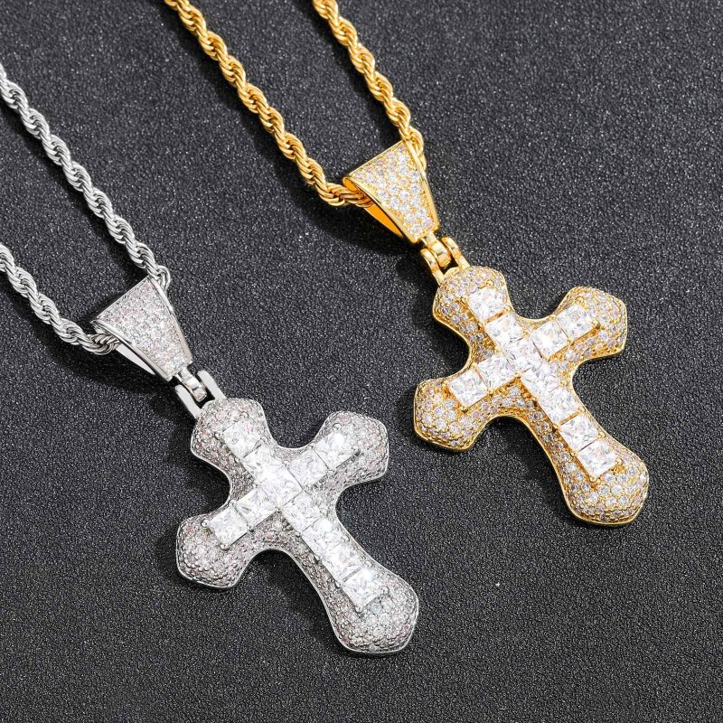 Cross pendant With Free Rope Chain