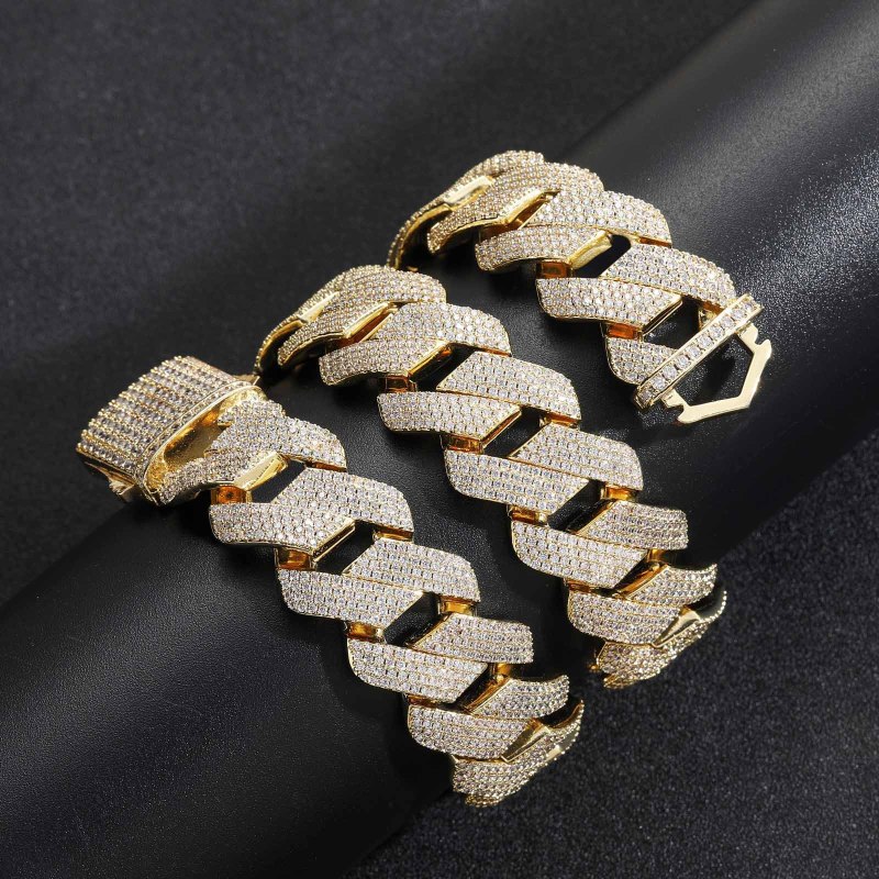 22mm 4-Row Cuban Bracelet/Chain