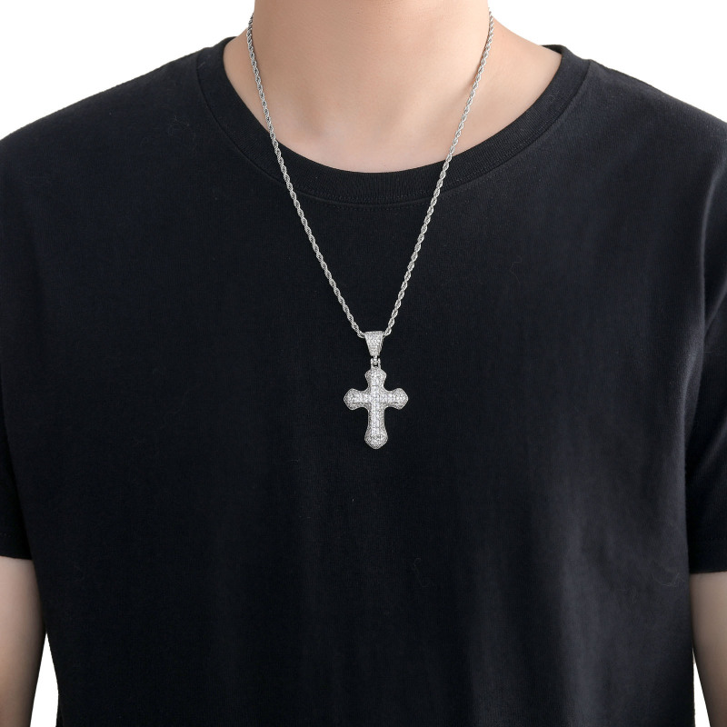 Cross pendant With Free Rope Chain