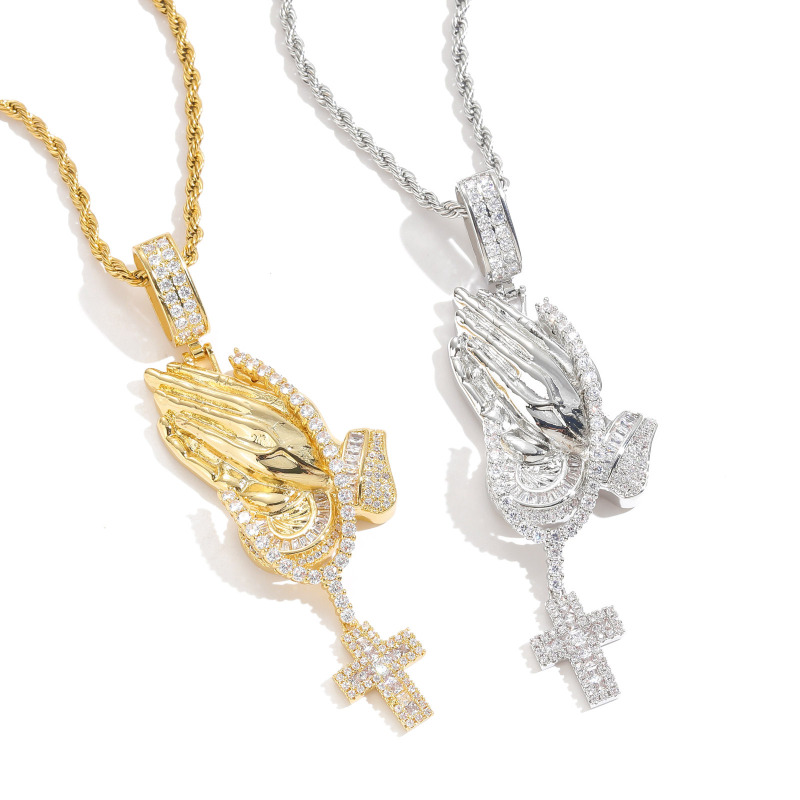 Prayer Cross pendant With Free Rope Chain