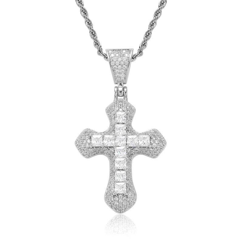 Cross pendant With Free Rope Chain