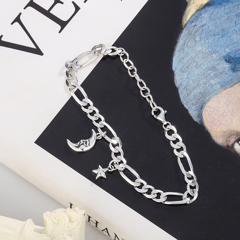 Link Chain Vintage Bracelet In Sterling Silver