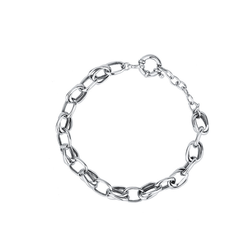 Link Chain Vintage Bracelet In Sterling Silver