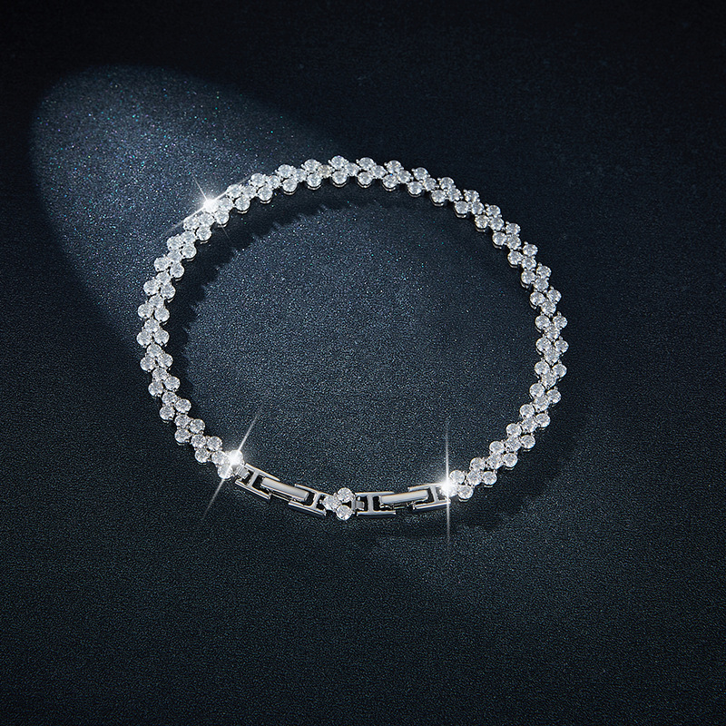 Unique Irregular V-shaped Sterling Silver Bracelet