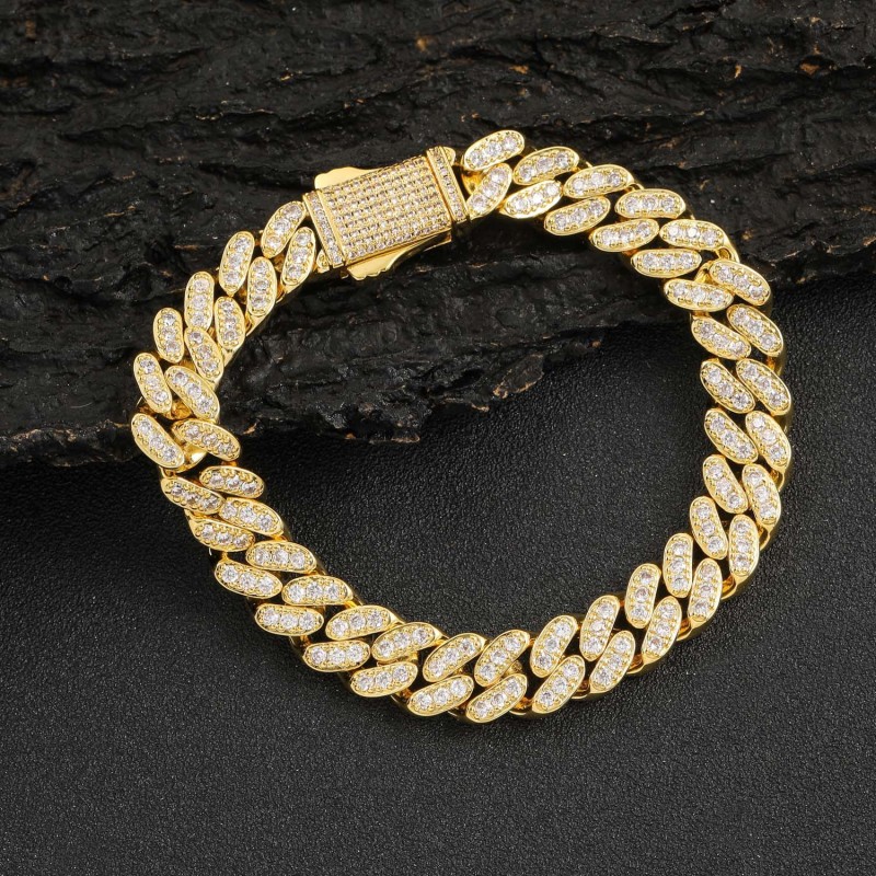 Keeponsale 10mm Iced Out Miami Cuban Bracelet