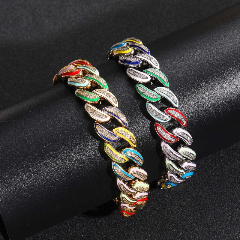 Keeponsale Rainbow 15mm Miami Cuban Bracelet